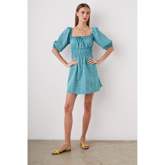 RAILS Brenda Check Cotton Blend Mini dress Size L - Picture 7 of 13